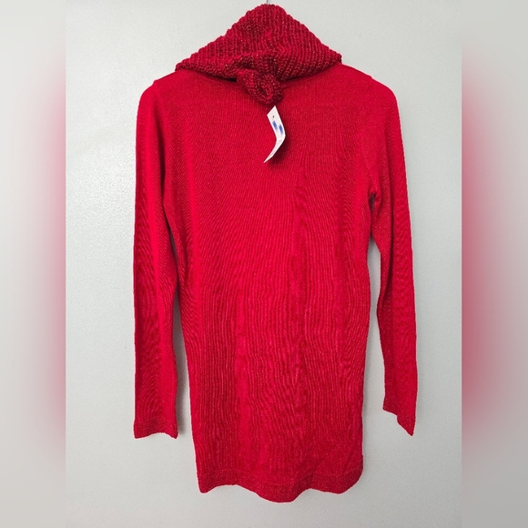 WOMENS Thin Red SWEATER WITH SCARF SIZE Small BY APT.9 NEW - Picture 8 of 14